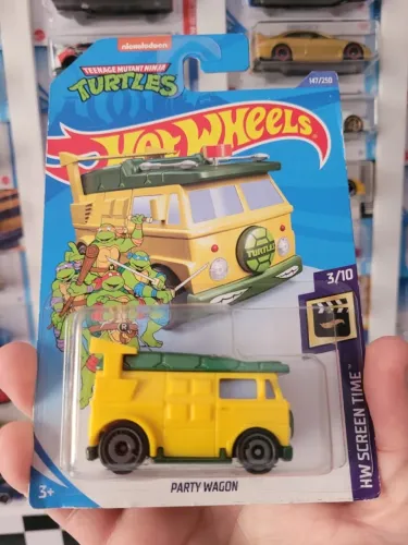 Party Wagon Turtles Tartaruga Ninja Temático Hot Wheels.