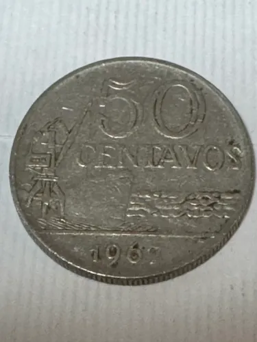 Moeda 50 centavos 1967 valor 20.00