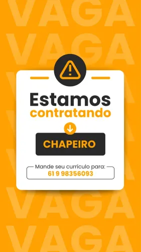 Vaga de chapeiro disponível asa norte
