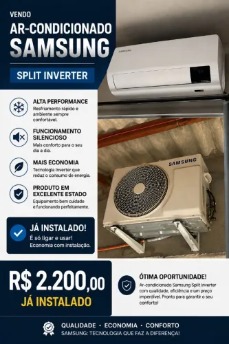 Ar condicionado - Instalação Incluso 