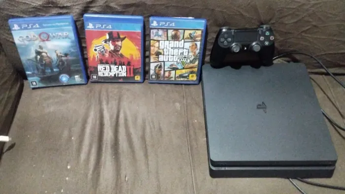 Ps4 slim 500gb em perfeito estado 
