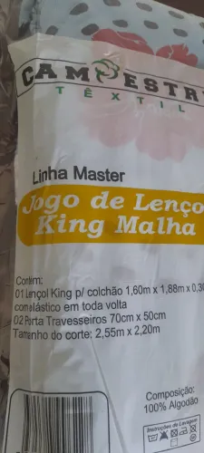 Jogo de lençol king campestre
