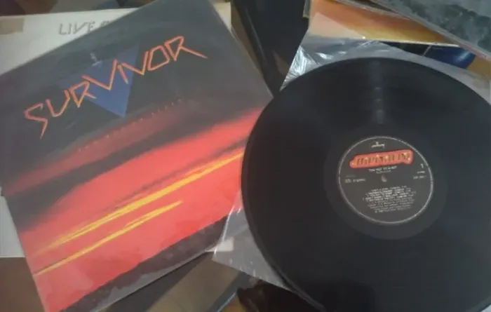 Discos de vinil Box com 3 álbuns - Rock internacional - Santana, Survivor e America