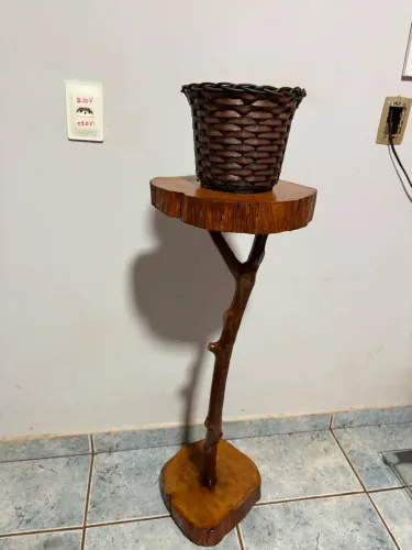 Suporte de Vaso ? PEÇA ARTESANAL ÚNICA