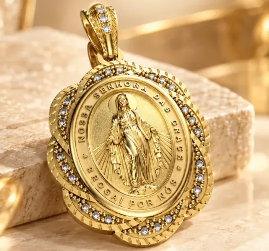 Nossa Senhora das Graças em Ouro 18k 750