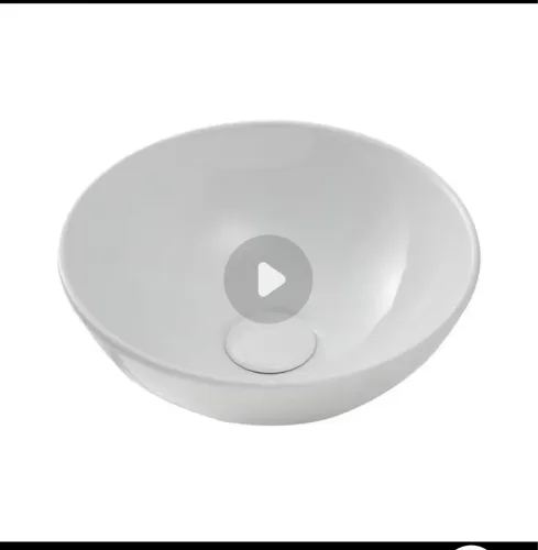 Cuba 28,5 cm Para Banheiro Redonda Louça Cerâmica 28,5 Cm Pingoo