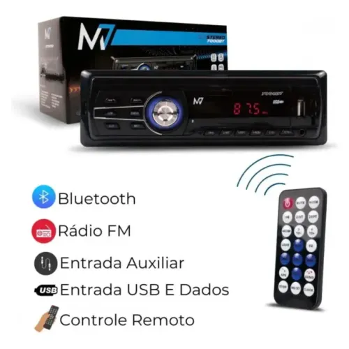Rádio automotivo M7 7000BT Bluetooth Mp3 Usb Controle