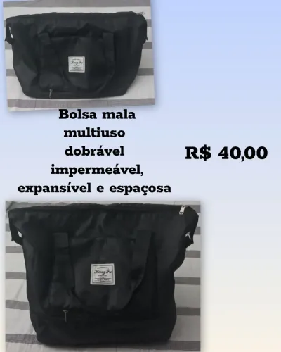 Bolsa mala expansível.