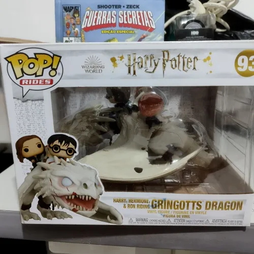 Funko Pop, Harry, Hermione e Ron Riding, Gringotts Dragon