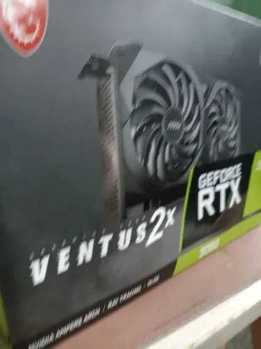 Placa de Vídeo MSI GeForce RTX 3060 Ventus 2X OC com 12GB GDDR6.