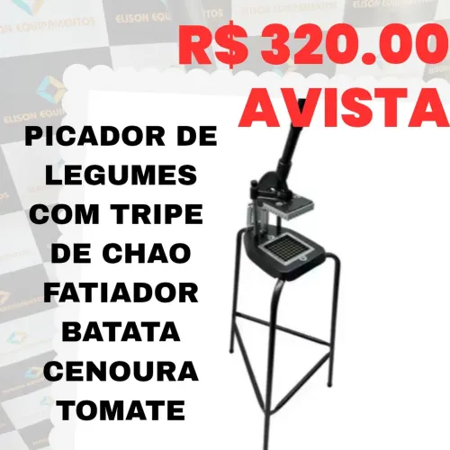 Picador de batata com tripé de chão 