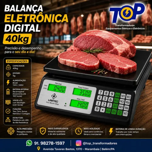 Balança 40kg Digital modelo comercial