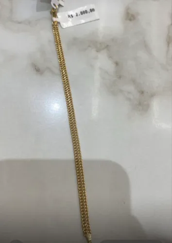 Pulseira em Ouro 18k 750 estilo lacraia 1.80hn