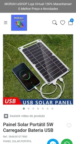 Placa solar de carregamento