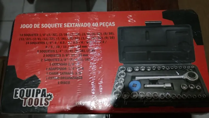 Jogo de soquete sextavado 40 peças 