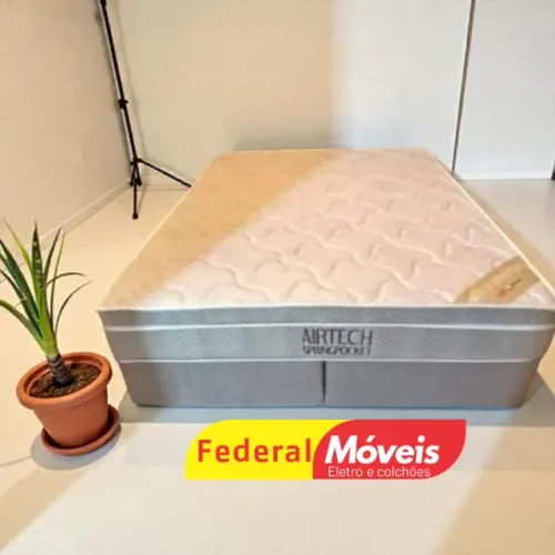 Cama Box Casal Colchão Queen + Base 1,58m (sem cabeceira) - Desconto Especial!