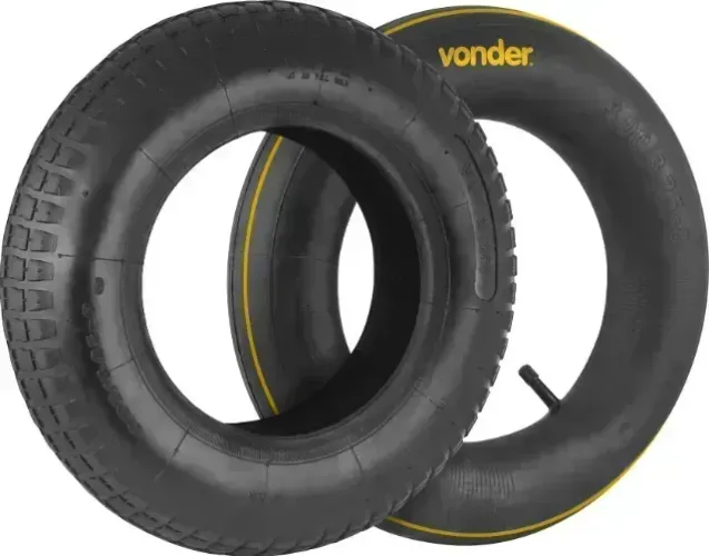 Pneu para carrinho 3,25" x 8", 2 Lonas com câmara, VONDER