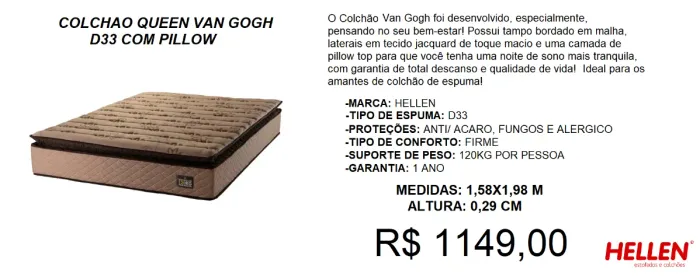 Colchão de espuma firme Queen - Entrega grátis