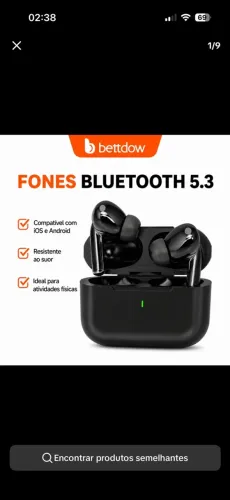 Fone de ouvido bluetooth 6 horas de duração TWS