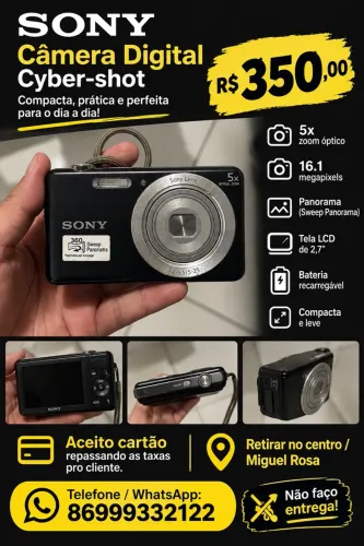 Câmera Sony cibershot
