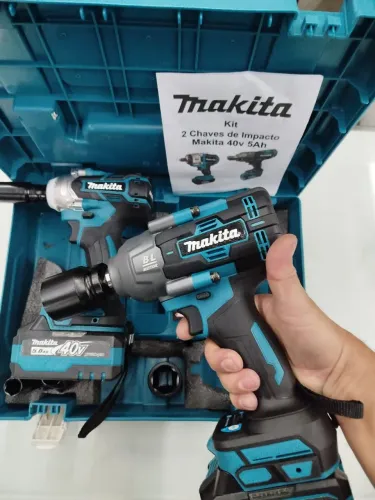 Kit duplo chave de impacto 3/4 e chave de impacto 1/2 Makita.