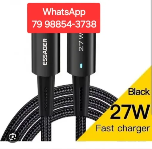 Cabo De Iphone Carregador Original - Tipo type C xiaomi samsung motorola + USB C turbo 