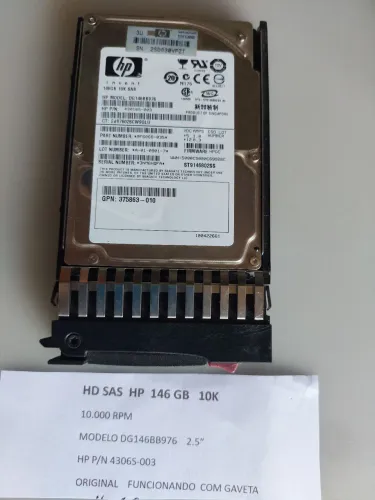 HD SAS HP 146GB 10K funcionando 