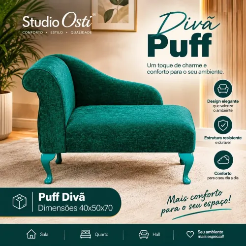 Divã Pufe Decoração