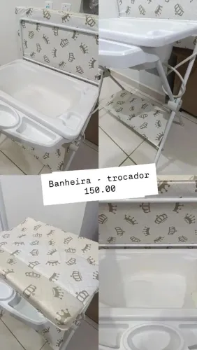 Banheira para criança com trocador