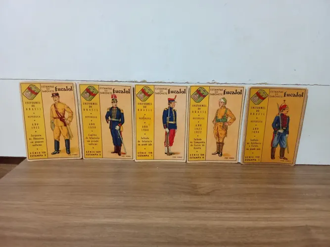 Card sabonete Eucalol uniformes do Brasil República 10 cards