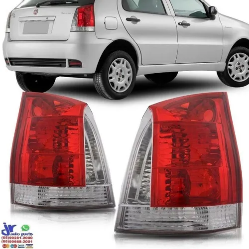 Par Lanterna Traseira Palio G3 04 05 06 07 08 09 10 11 12 13 14 15 16 Cristal Bicolor