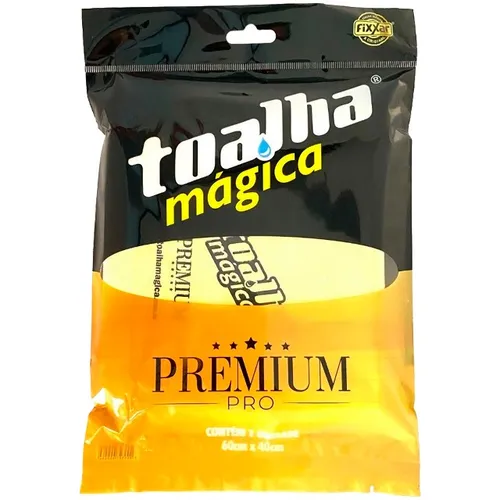 Toalha Mágica Premium Top Amarela Fixxar Lavagem Automotiva
