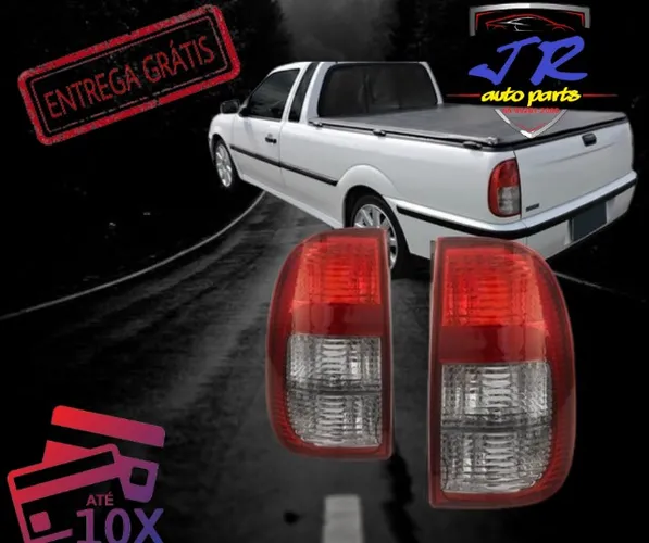 Par Lanterna Traseira Saveiro G3 2000 2001 2002 2003 2004 2005 Bicolor Fumê  