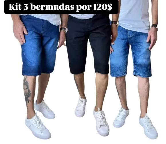 Kit 3 Bermudas Masculinas - Novo