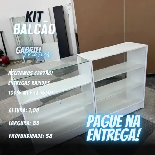 Balcão vitrine expositor MDF