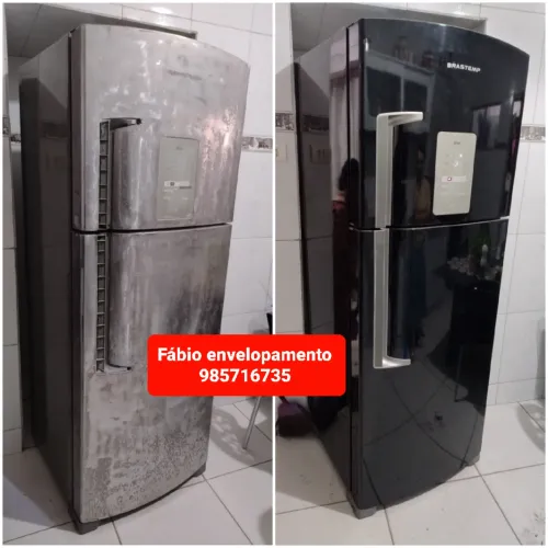 Renove sua cozinha com envelopamento de geladeira 