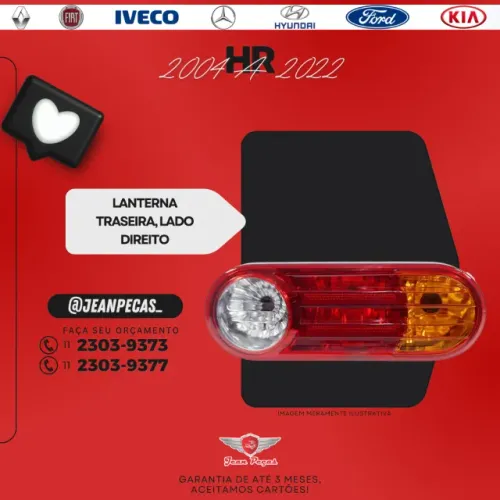 lanterna traseira lado direito - hyundai hr