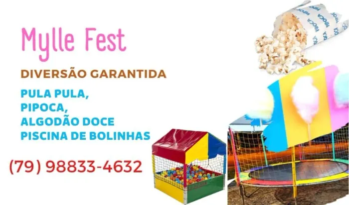 Pula pula, Cama elástica, Algodão doce, Piscina de bolinhas, Pipoca 