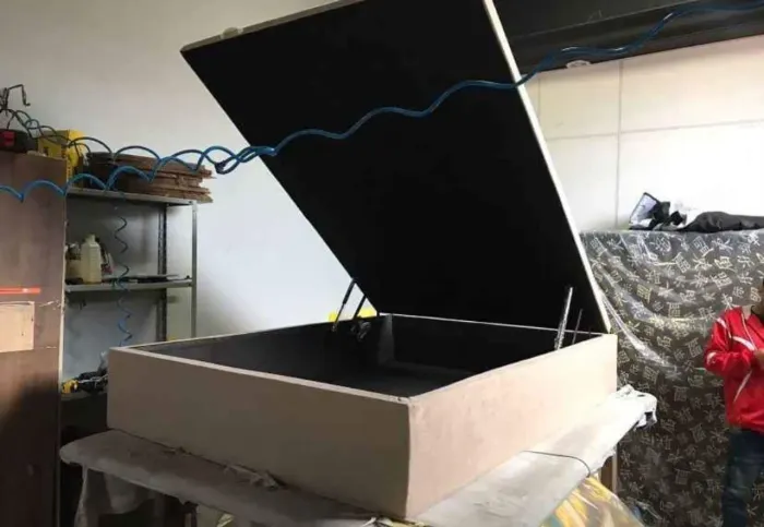 Cama box bau casal