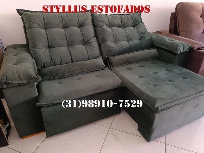 Sofá retrátil 3 lugares - Estilo e Conforto
