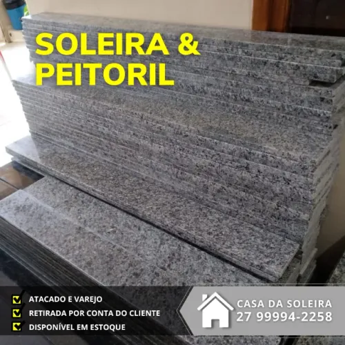 Soleira 0,65X13cm  cinza ocre - distribuidora de granito - soleira para janela