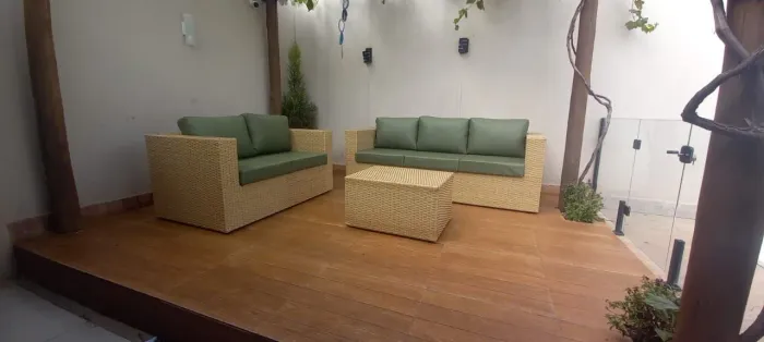 Conjunto de sofá para área gourmet