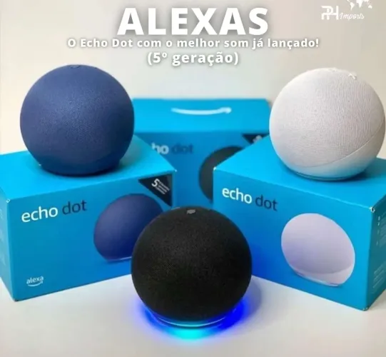 ALEXAS ECHO DOT 5ª GERAÇÃO NOVAS LACRADAS