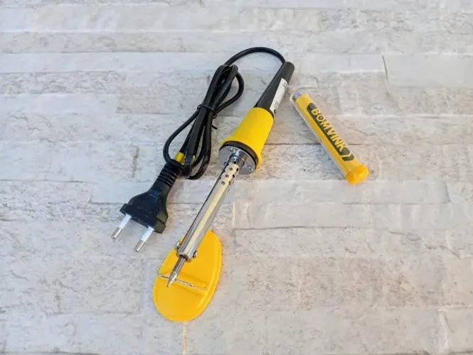 Kit Ferro de Solda Soldar Soldador 127V 40W + Estanho