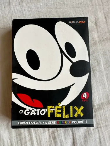 Box com 4 DVDs Gato Felix colorido