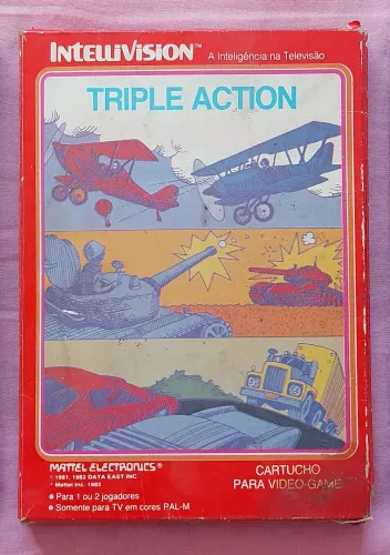 Raro Jogo Cartucho Triple Action Intellivision Completo