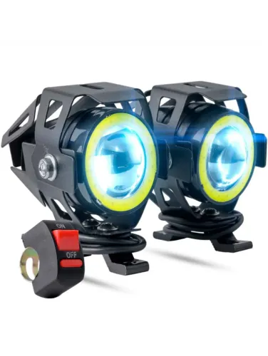 Farol De Milha Auxiliar Para Moto Angel Eyes U7  Mini