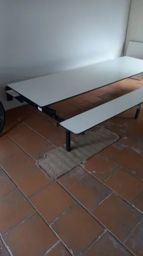 Mesa de churrasco com bancas 3 mts