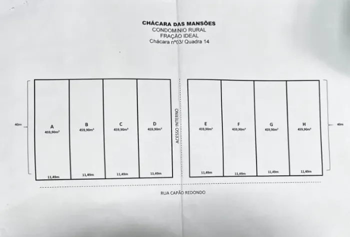 Vendo Chácara das Mansões 459 m² - 200 metros do ASFALTO
