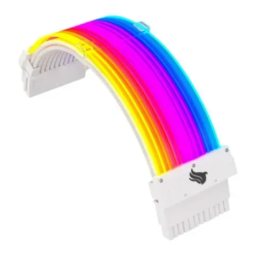 Cabo Extensor Premium 24P Pichau PS100, ARGB, 240mm, Branco - PCH-PS100-24PRGBWHT